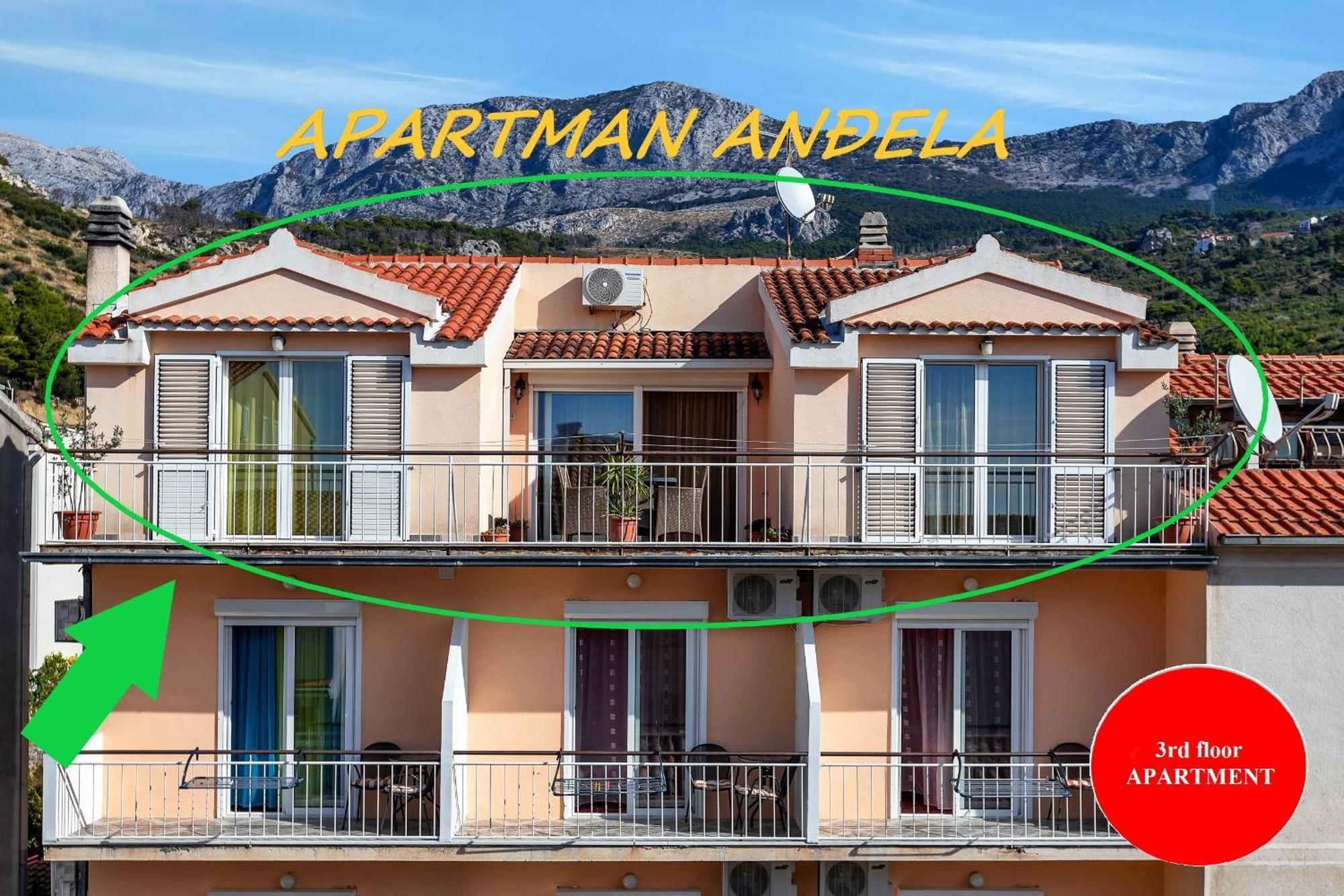 Apartman Anđela Podgora Bagian luar foto